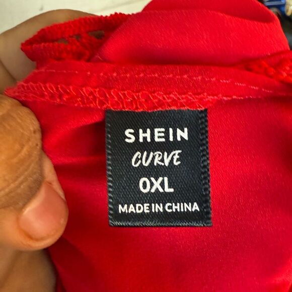 Women’s SHEIN Red Blouse Size 0XL - Picture 4 of 5